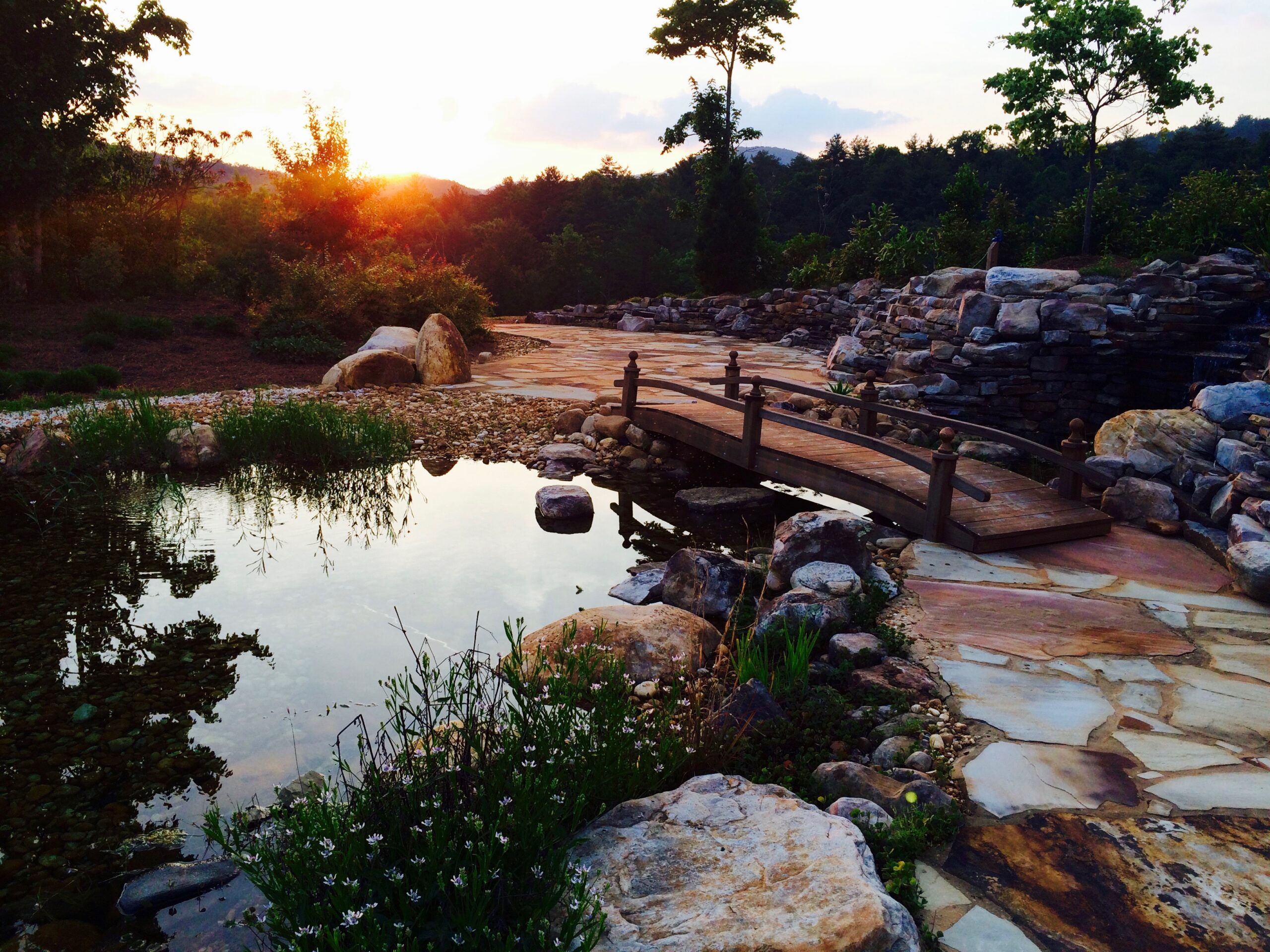 The natural pond at Elohee Retreat Center